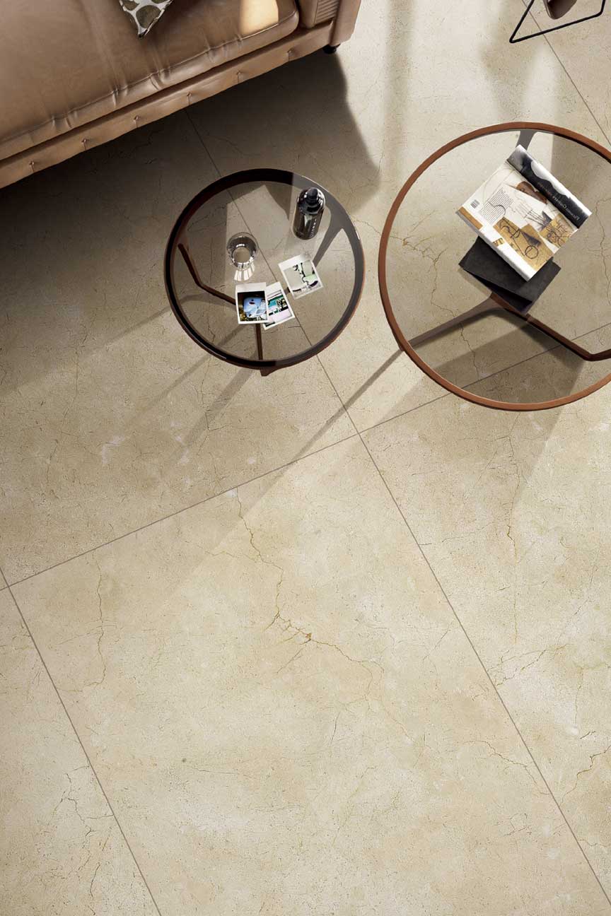 Floor And Wall Python Crema Marfil Marble Effect in Matt - Tiles at ...