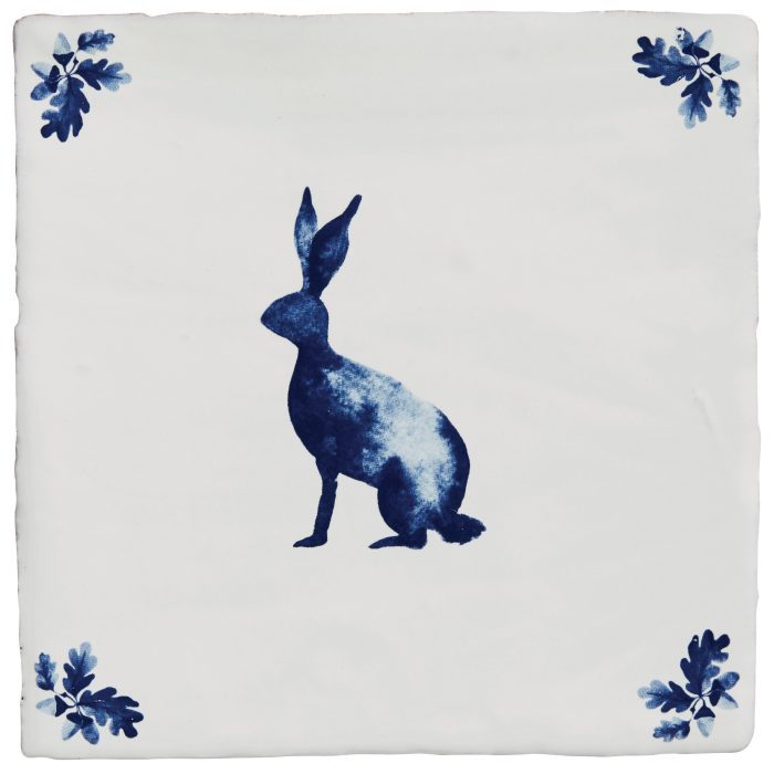A tile with Rabbit Design