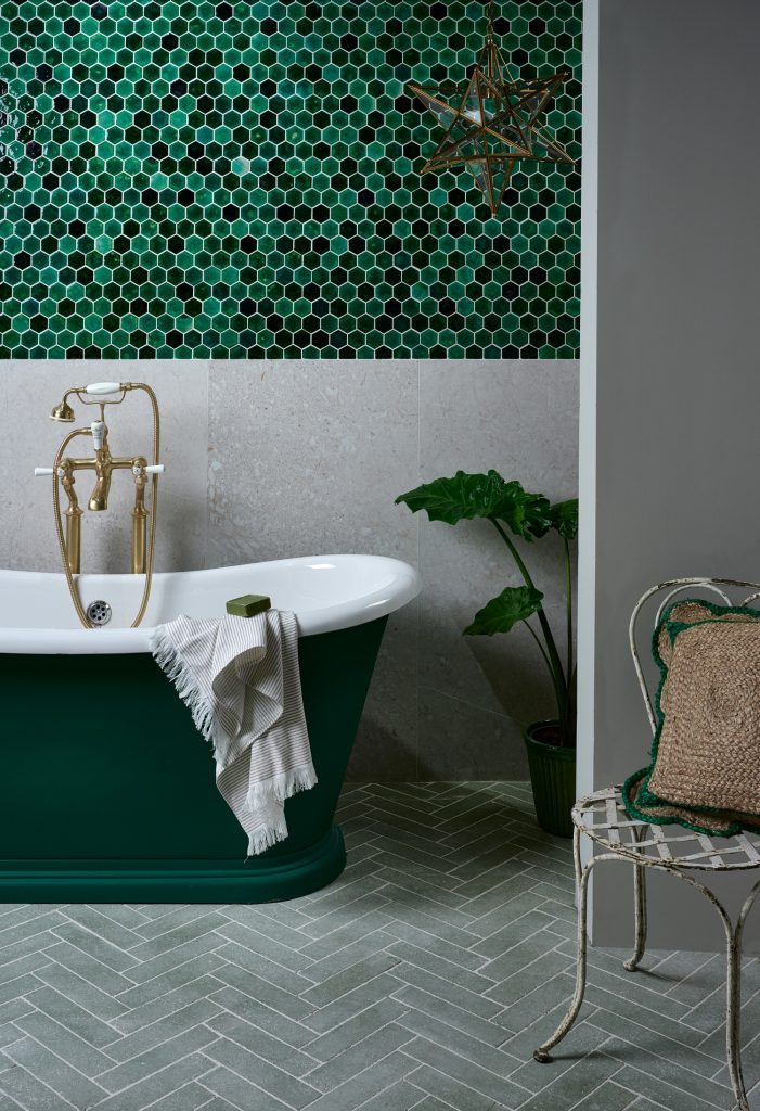 Ca' Pietra Akazu Green Porcelain Emerald Green Mosaic - Tiles at Source ...