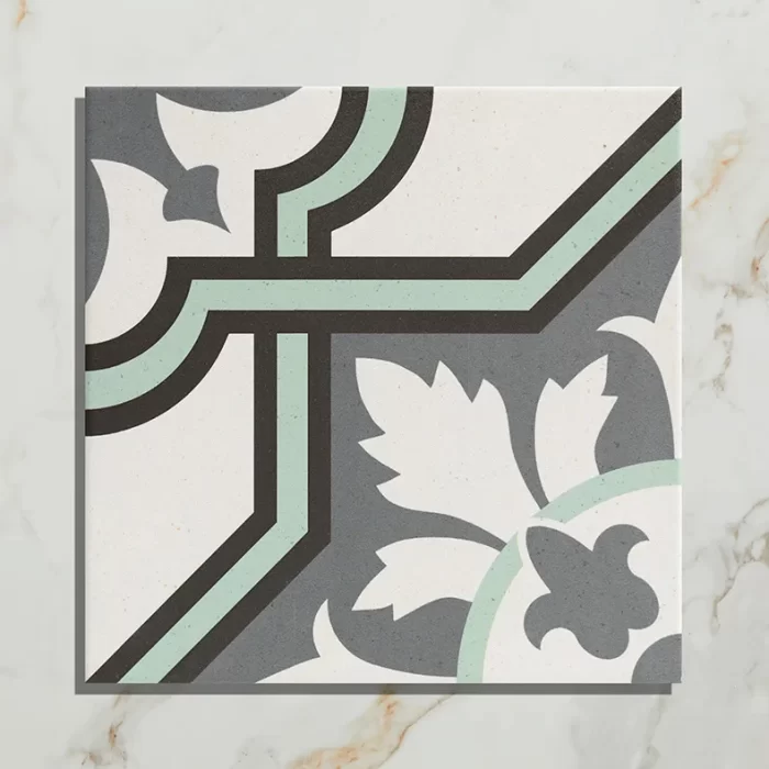 Ca' Pietra Belleville Porcelain Saint Germain Green Pattern tike tile