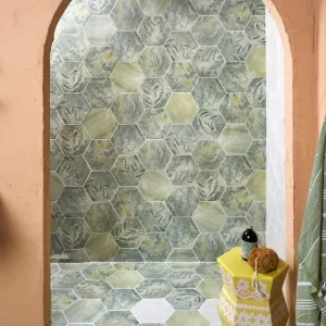 Ca' Pietra Capri Porcelain Leaf Pattern Tile