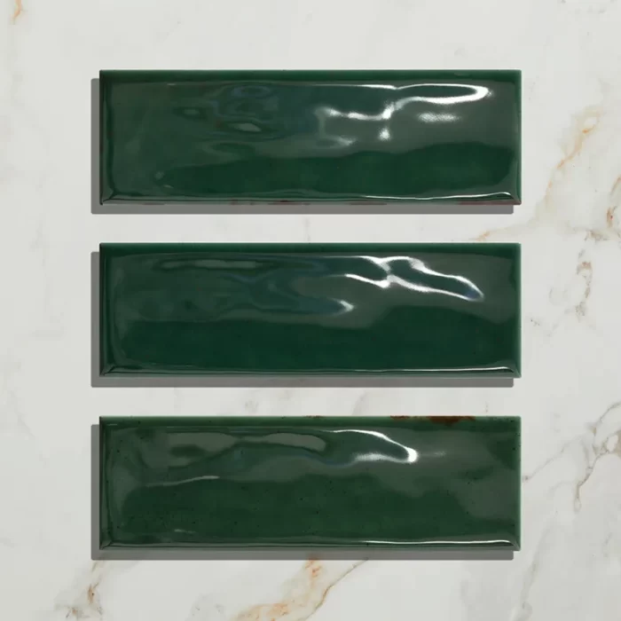 Ca' Pietra Petite Porcelain Green Gloss Metro Brick tile