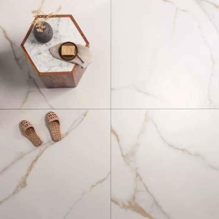 Bianco Oro 120 X 60 Polished Marble Effect Porcelain Tile