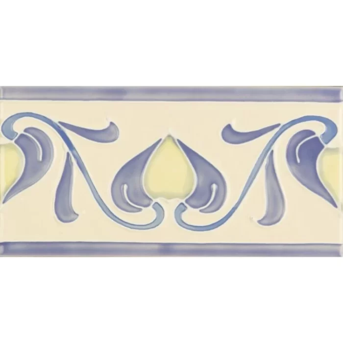 Lilium Tube-Lined Border Tile on County White artworks