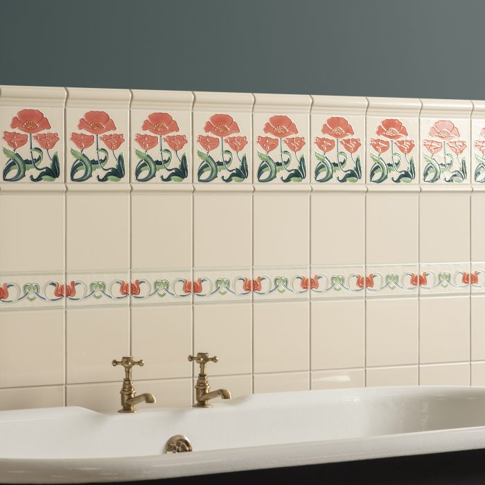 Original Style Artworks Moulin Rouge Tile on County White