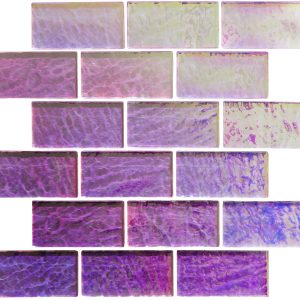 pink glass mosaic sheet