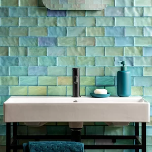 Silver Frost Glass Mosaic Sheet