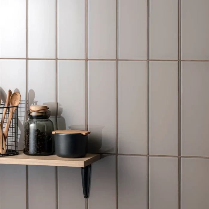 Buff Grey Glass Brick Tile in 3 Sizes