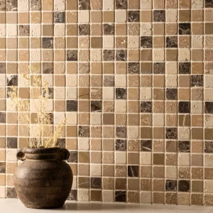 Azahar Marble Tumbled Mosaic