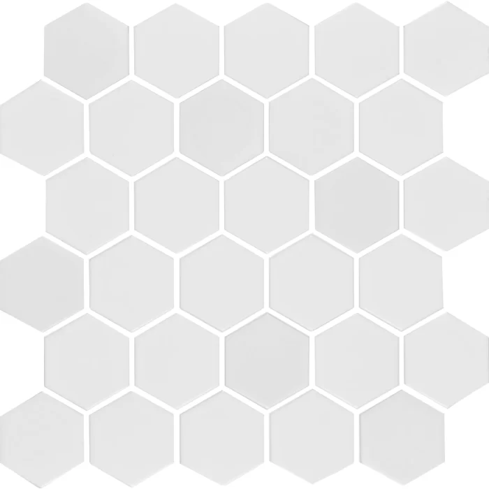 White Large Honeycomb Mosaic sheet