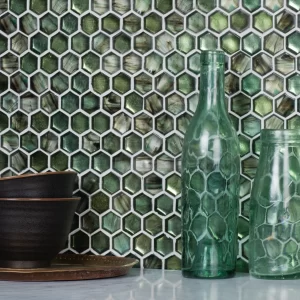 Chanda Green Hexagon Mosaic