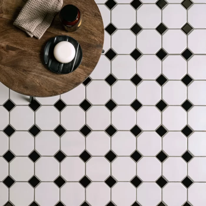 Classic Octagon and Dot Mosaic