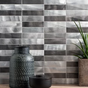 Dreadnought Silver Grey Wall Mosaic