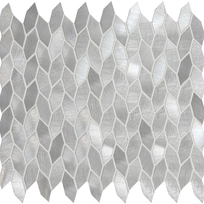 Gauntlet Platinum Silver Shapes Mosaic Sheet