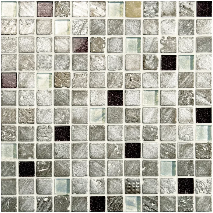 Mogao Mixed Grey Squares Mosaic sheet