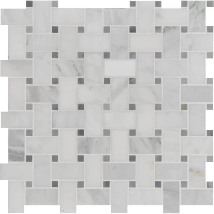 Nimbus Basketweave Stone Mosaic sheet