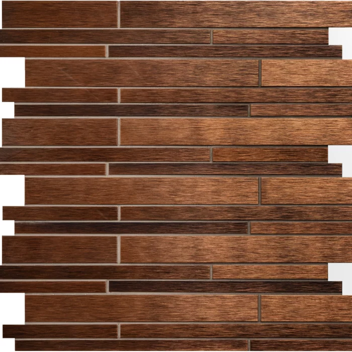 Shimmer Brown Brick Mosaic Sheet