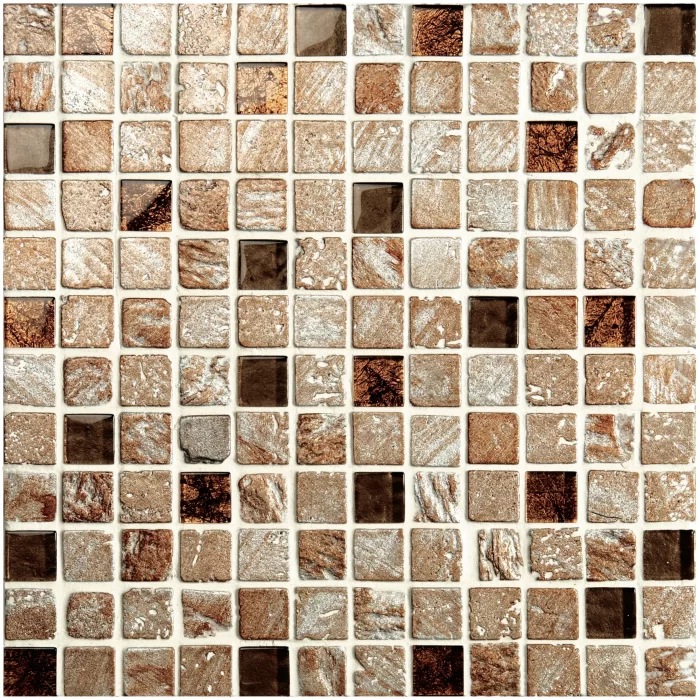 Bronze Oatmeal Mosaic Tile Sheet