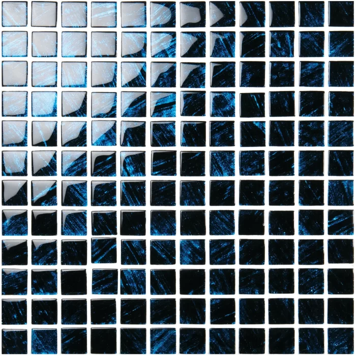 Eden Shiny Blue Squares Mosaic sheet