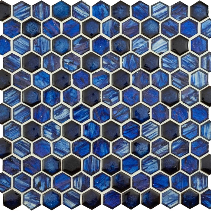 Lazuli Blue Hexagon Mosaic