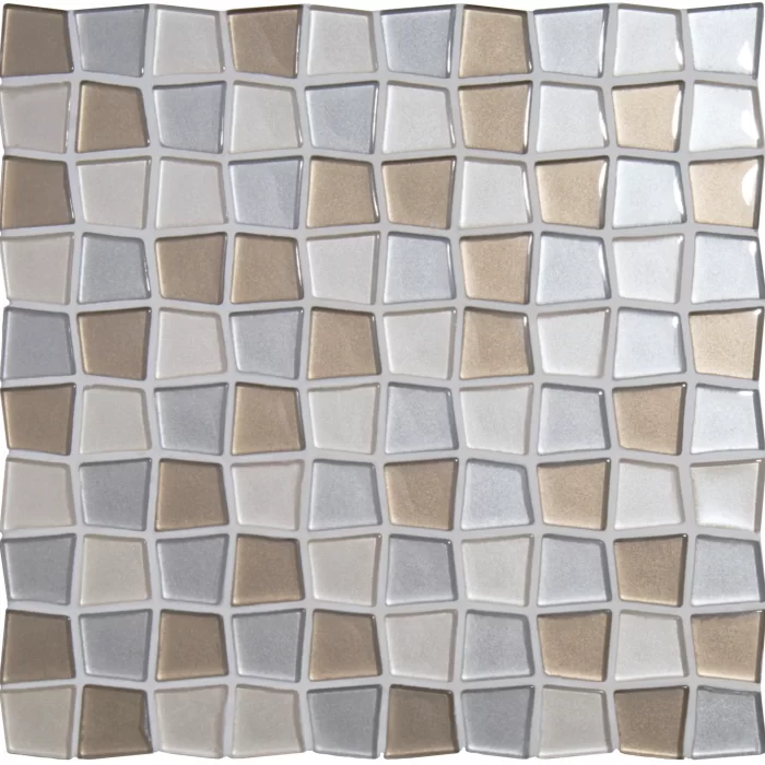 Theia Brown Mix Mosaic Tile sheet