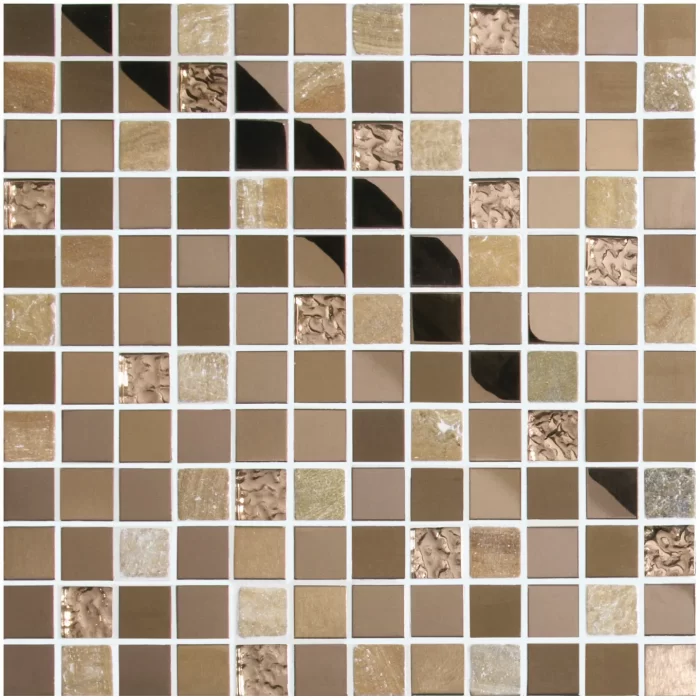 Dusky Browns Mosaic Tile Sheet