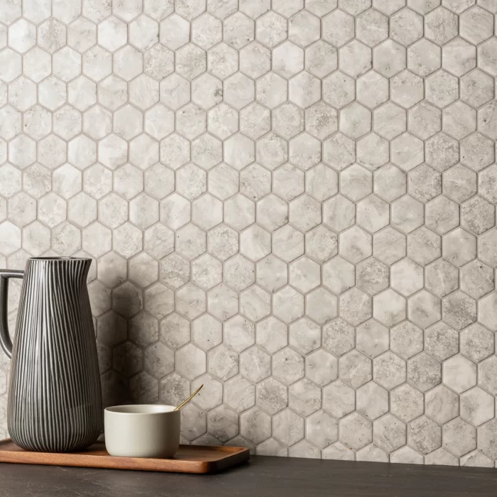 Murano Grey Hexagon Glass Mosaic