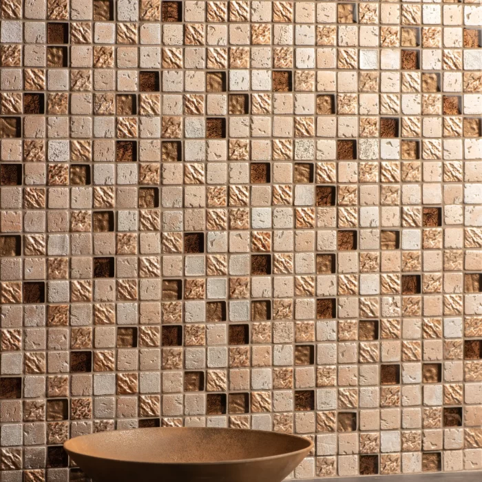 Bronze Oatmeal Mosaic Tile