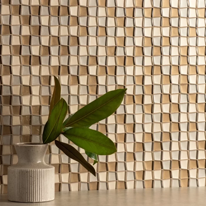 Theia Brown Mix Mosaic Tile