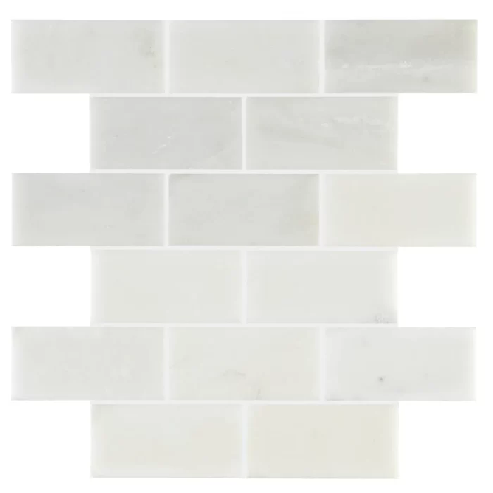 Viano White Brick Mosaic