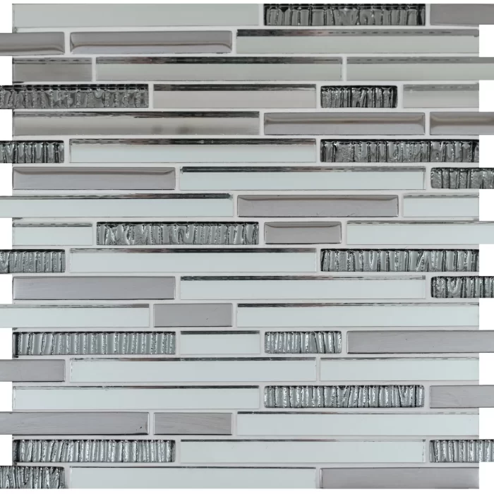 Reflections Silver Glass Mosaic sheet