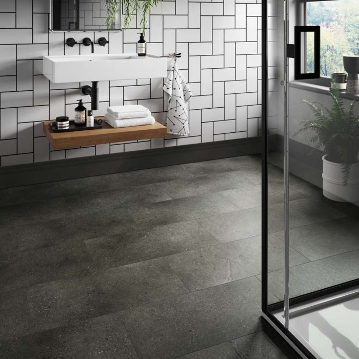 Verona Axia Concrete Anthracite Clicklux Planks Flooring