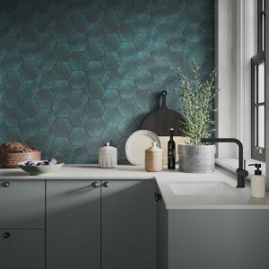 Verona Hope Blue Hexagon Wall Tiles