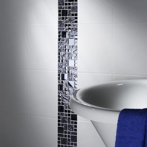 Black Reflective Mix Glass Modular Mosaic