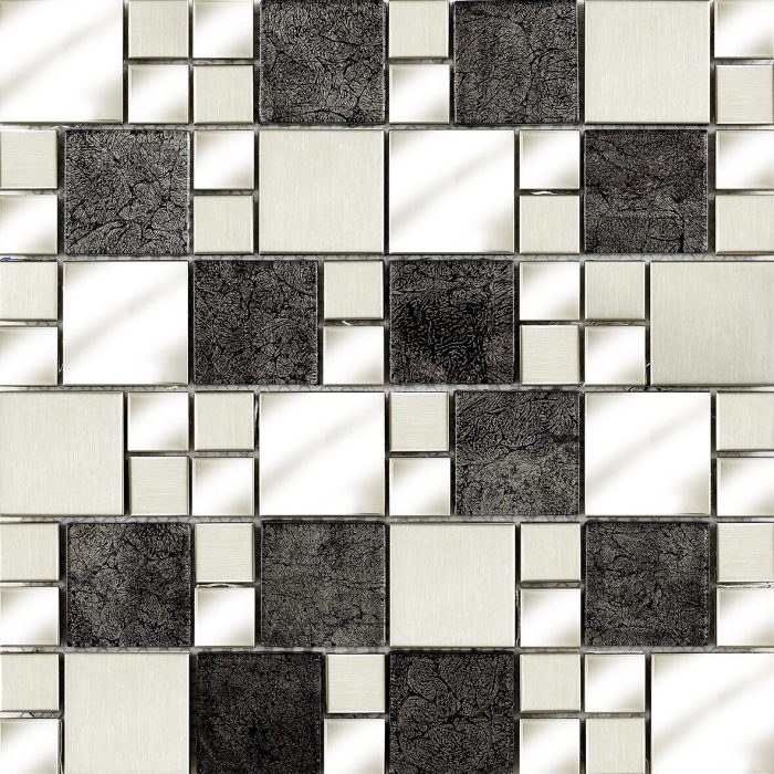 Moonlight Glass Metal Mix Modular Mosaic