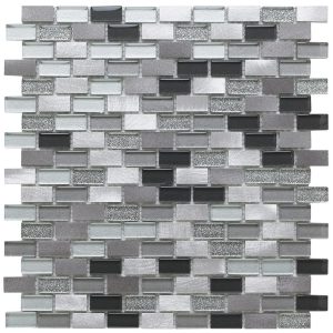 Verona Platinum Lancer Glass Metal Mix Mini Brick