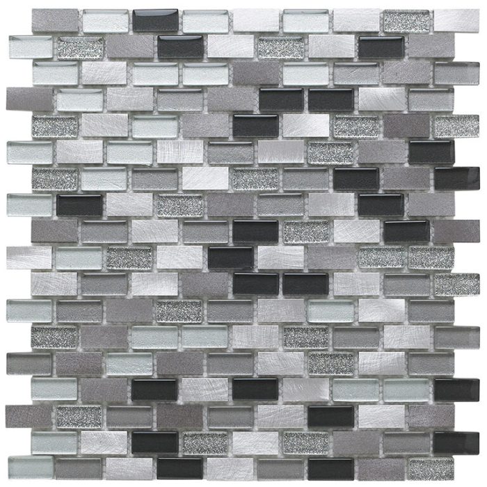 Verona Platinum Lancer Glass Metal Mix Mini Brick