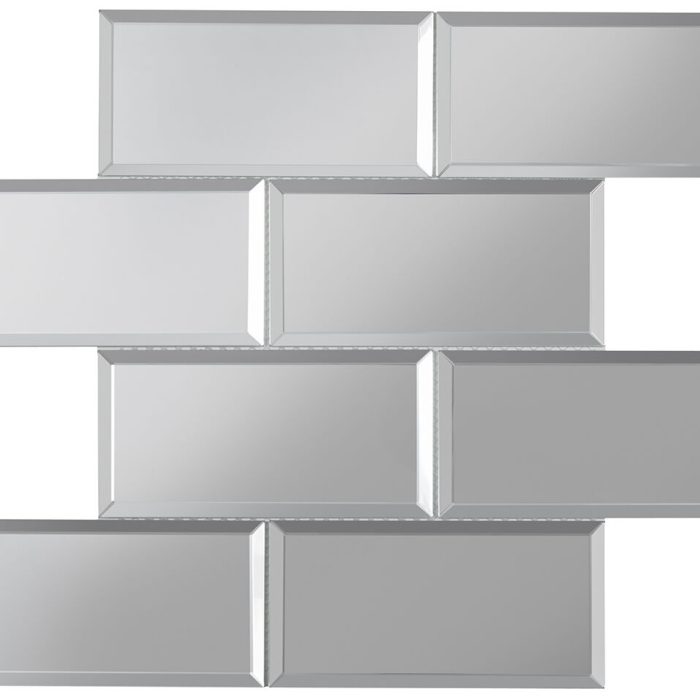 Lumiere Bevel Mirror Brick Mosaic 75x150mm