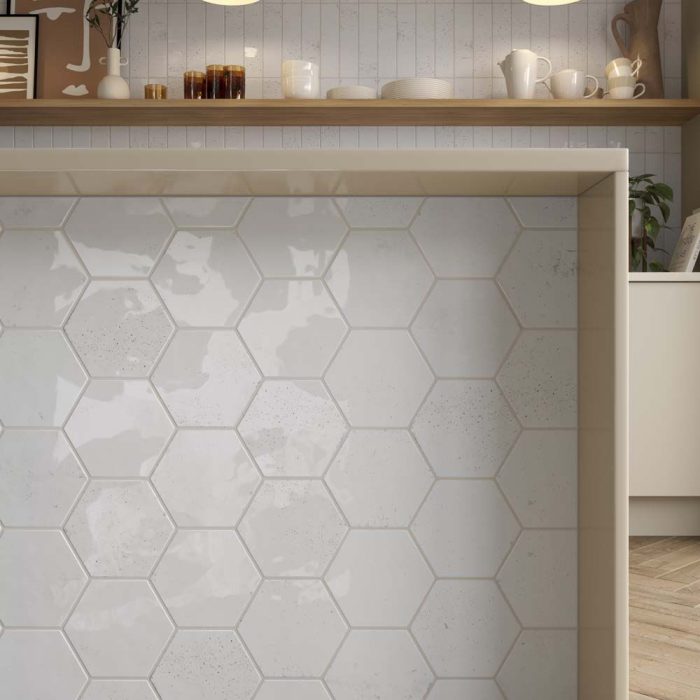 Verona Hope White Hexagon Wall Tiles