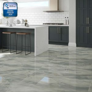 Verona Aphrodite Emerald Marble Effect Wall & Floor Tile