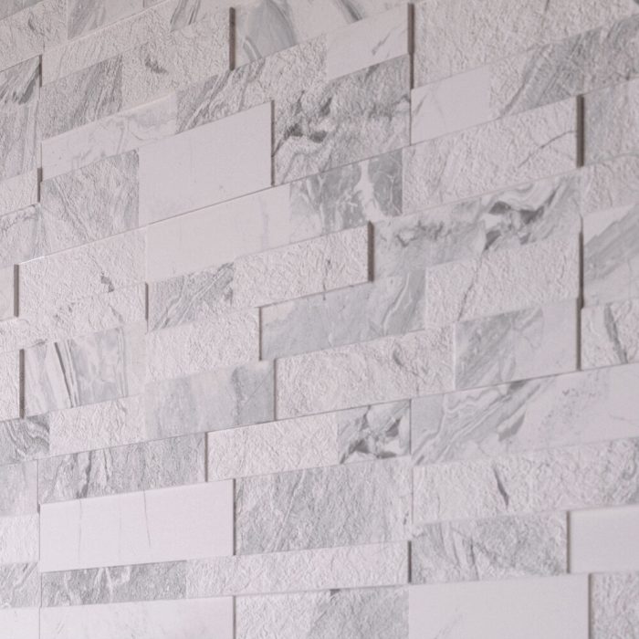 Verona Oswald Split Face Wall Tile in white