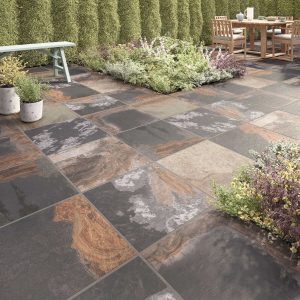 Abbey Black Multi Matt Glazed Porcelain