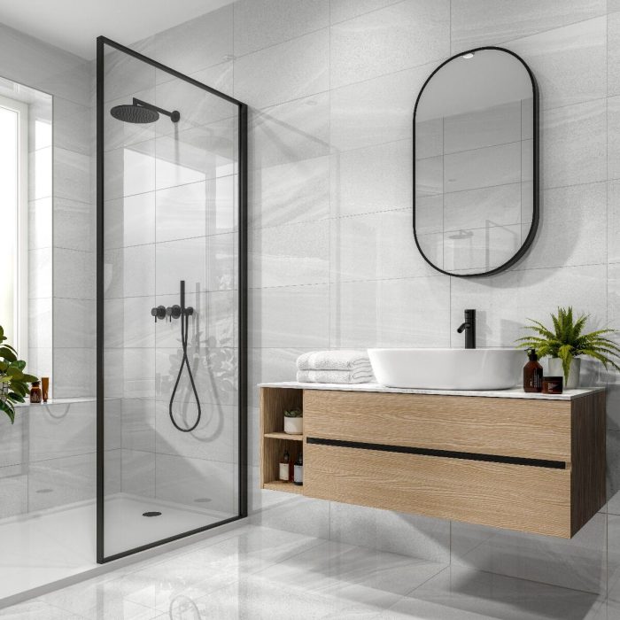 Verona Anderley Light Grey Marble Effect Wall & Floor Tile