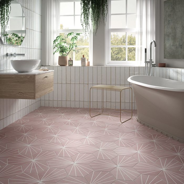 Verona Hope White Wall Tile room