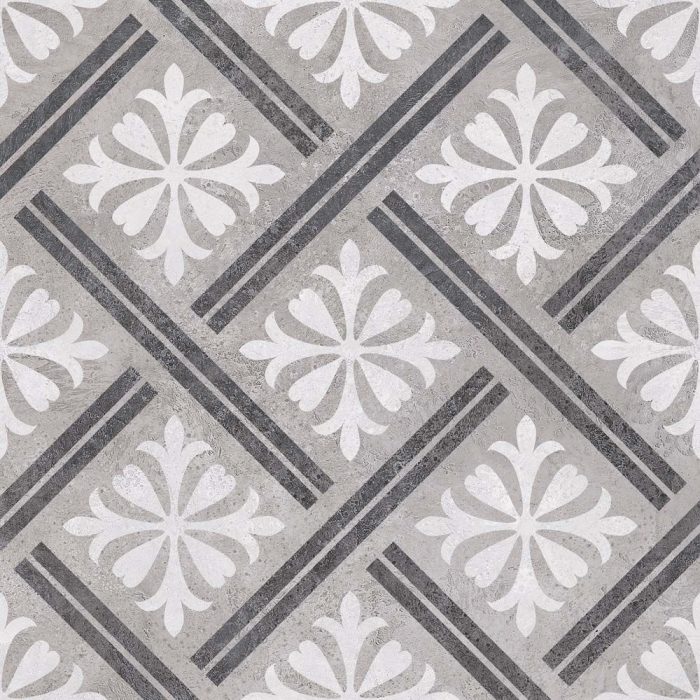 Verona Mondrian Grey Patterned Wall and Floor Ceramic Tile