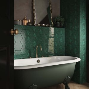 Verona Hope Green Hexagon Wall Tile