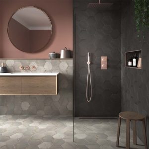 Verona Hex Anthracite Wall & Floor Tile