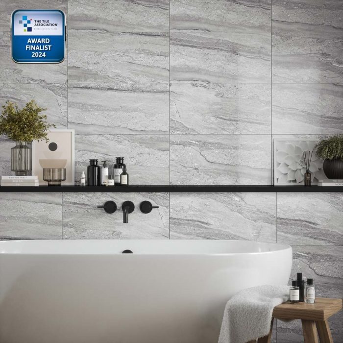 Verona Laurent Grey Ceramic Wall Tile