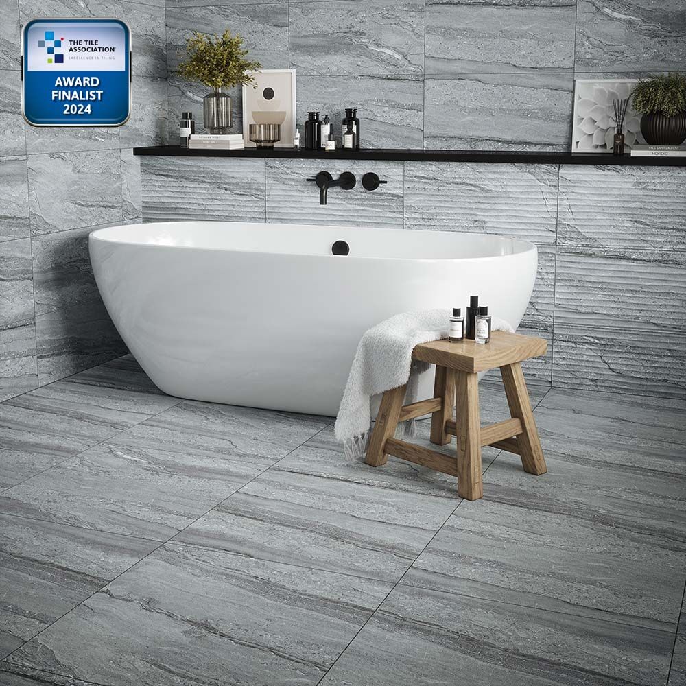 Verona Laurent Grey Porcelain Wall & Floor Tile