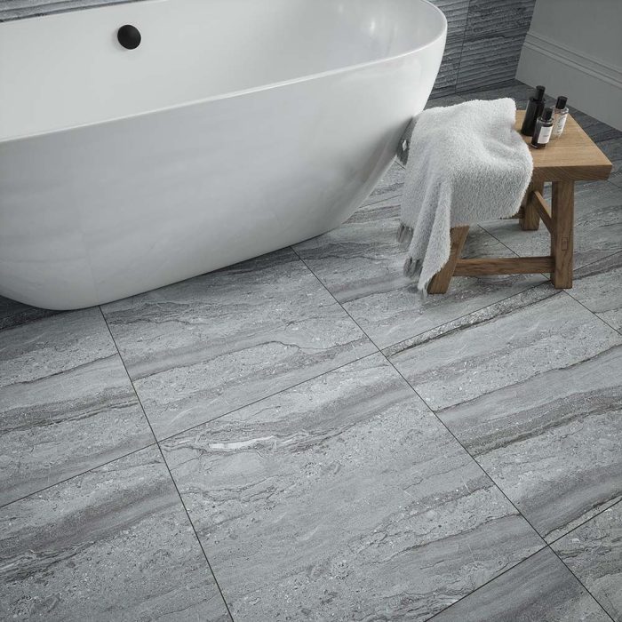 Verona Laurent Grey Porcelain Wall & Floor Tile 2